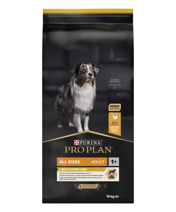 פרו פלאן | מזון לכלב בוגר – לייט | 14 ק”ג