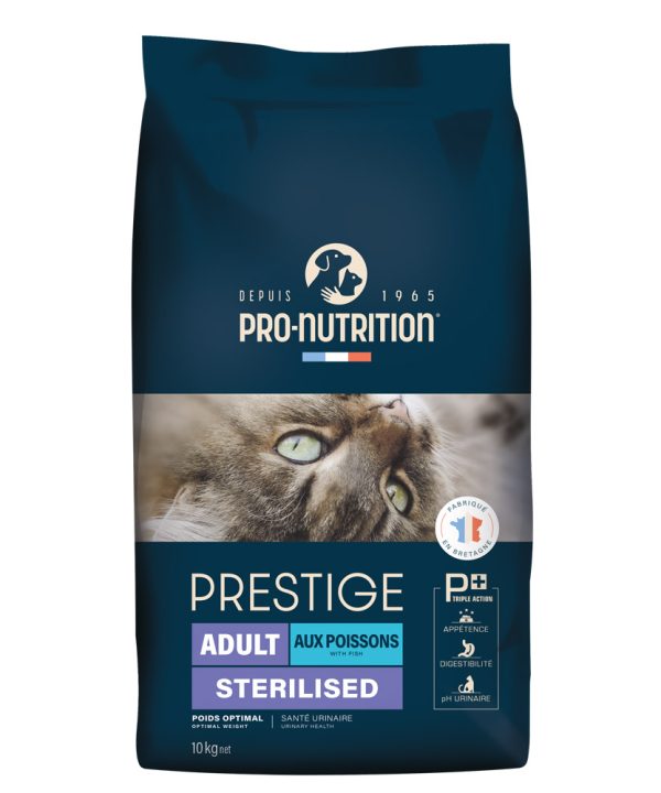 פרסטיז’ | מזון יבש לחתול – סטרלייז דגים | 10 ק"ג
