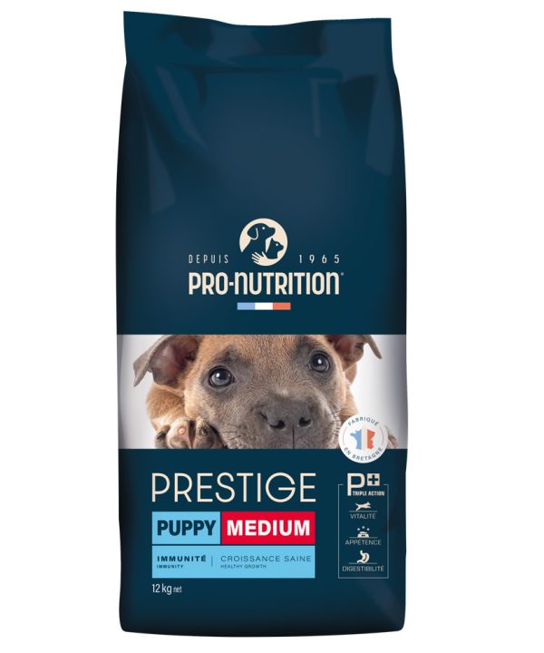 פרסטיז’ | מזון לגורי כלבים מגזע בינוני | 12 ק"ג
