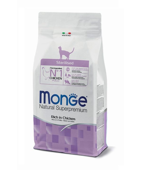 מונג’ | מזון לחתול – סטרלייז עוף ואורז | 10 ק"ג