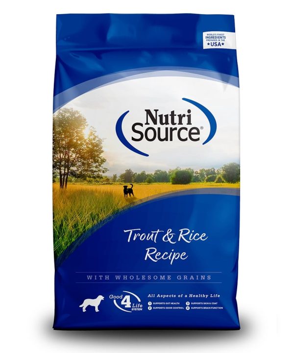 נוטרי סורס | מזון יבש לכלב – פורל ואורז | 11.8 ק"ג