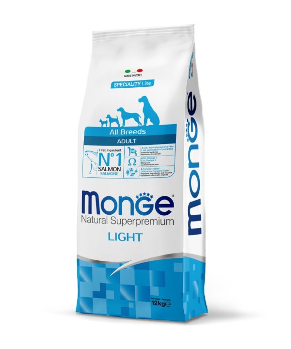 מונג’ | מזון לכלב בוגר – לייט סלמון | 12 ק"ג