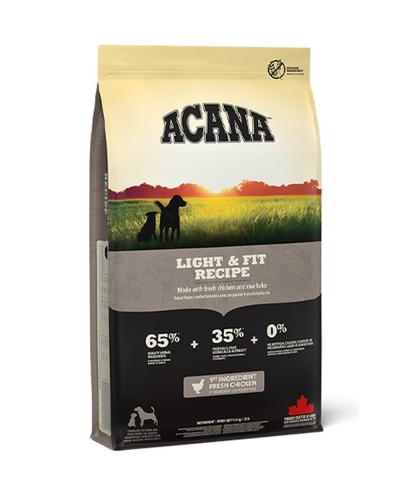 אקנה | מזון לכלב בוגר – לייט & פיט | 11.4 ק"ג