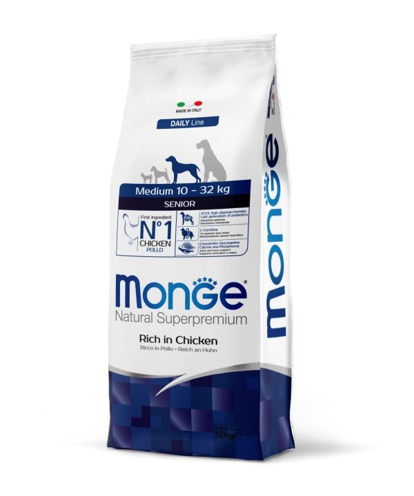 מונג’ | מזון לכלבים מבוגרים - סניור עוף | 12 ק”ג