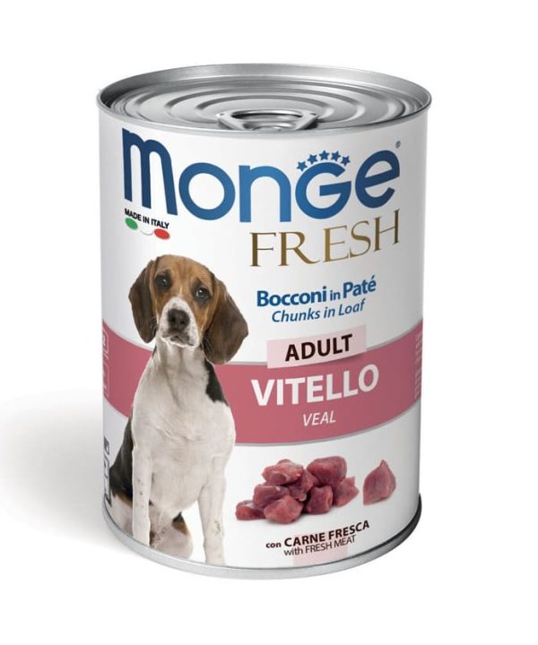 Alternative view of 24 יח' מונג’ – פרש | מזון רטוב לכלב – עגל | 400 גר’