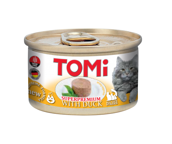 Alternative view of 48 יח' טומי - מזון מלא ברווז - פטה לחתול | 85 גר’