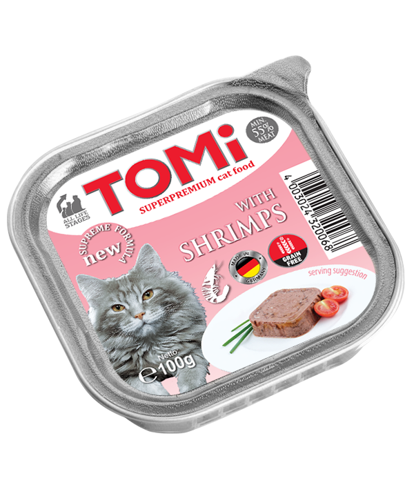 Alternative view of 48 יח' טומי - מעדן שרימפס - פטה לחתול | 100 גר’